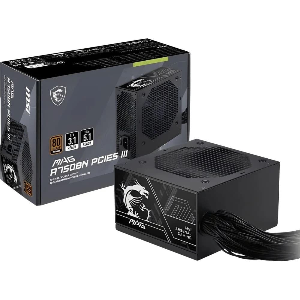 Msi Fuente Msi Mag A750BN 750W Bronze PCIE5 Iii Preto