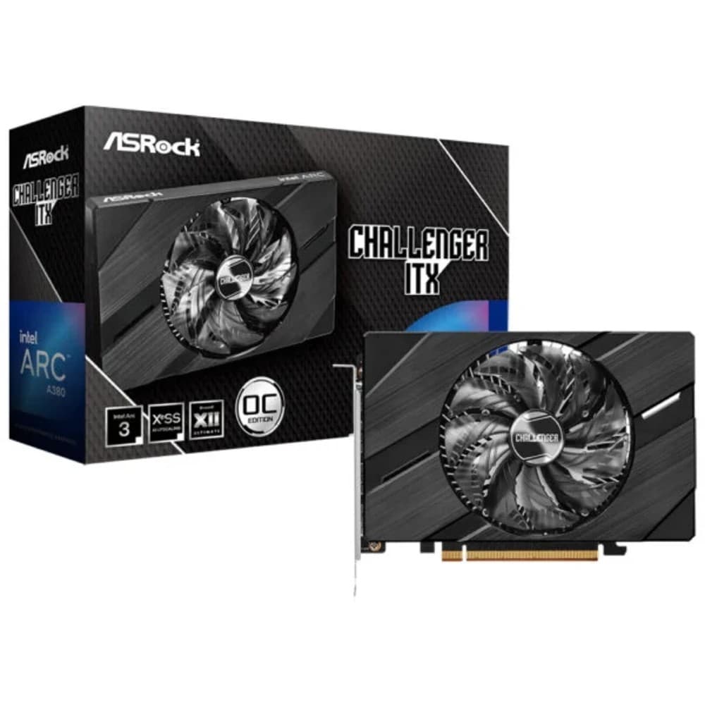 Asrock Placa Video Asrock Intel Arc A380 Challenger GA3KZZ 00UANZ 6GB