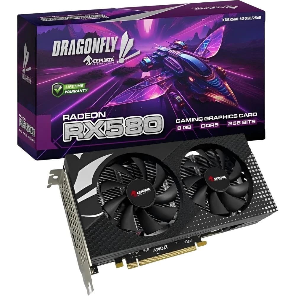 Keepdata Placa Video Keepdata RX580 Dragonf 256B KDRX580 8GD5B 256B 8GB