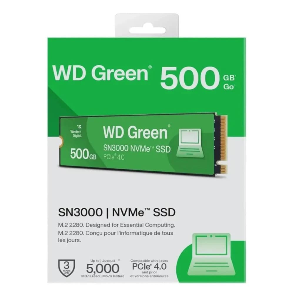Acessório · Western-digital Western Digital Ssd Western Wd SN3000 Nvme 500GB Verde