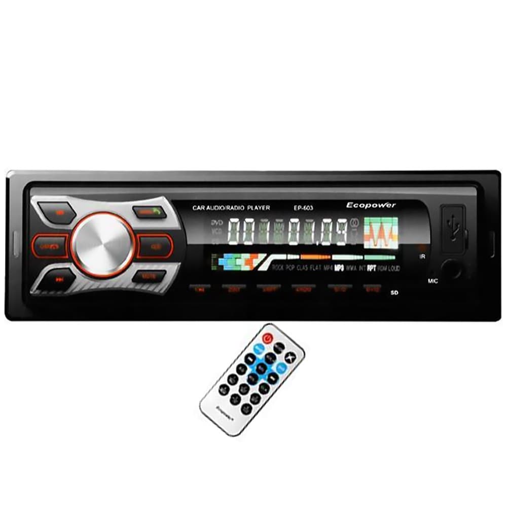 Ecopower Reproductor MP3 Automotriz Ecopower Ep Usb Microsd 45W Preto