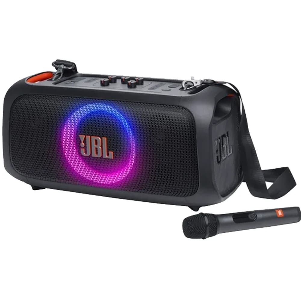 Jbl Speaker Party On Go Microfono Led Rgb Bivolt Preto