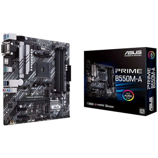 Asus Placa Madre Prime B550M Socket AM4 Micro Atx Hasta DDR4