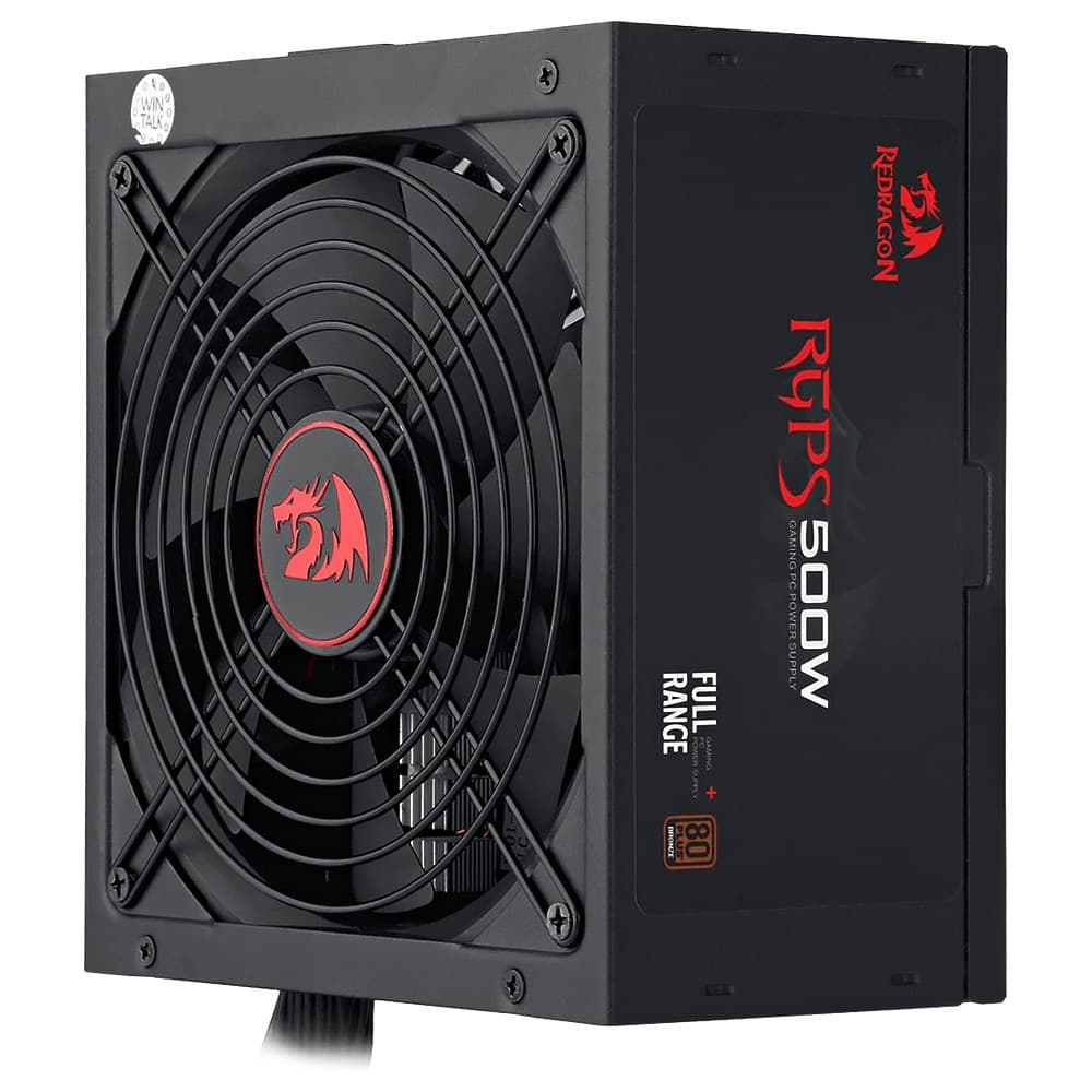 Redragon Fuente Alimentacion Pc Redragon Rgps Gc PS001 Plus Bronze 500W Bivolt Preto