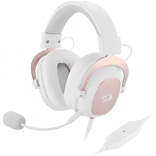 Redragon Zeus H510 Microfono Unidireccional Oro Rose Branco