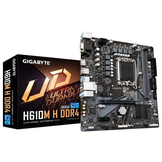 Gigabyte Placa Madre Gigabyte H610M DDR4 Socket LGA1700 Micro Atx Hasta DDR4