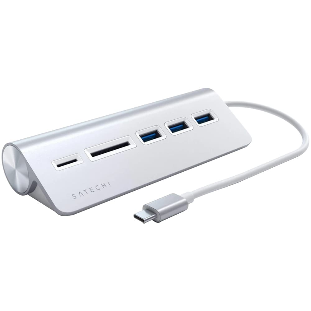 Satechi Hub Usb Satechi Combo Hub St Tchcrs Usb Lector Microsd Sd Prata