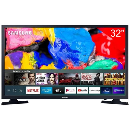 Samsung Smart Tv Led UN32T4202 Wi Fi Hdmi Usb Tizen Bivolt Preto