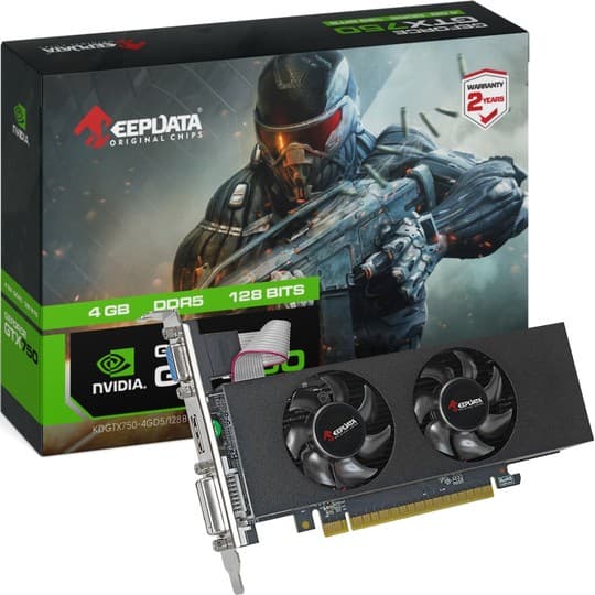 Keepdata Placa Video Keepdata Geforce GT750 DDR5 1020MHZ Hdmi Dvi Vga 4GB