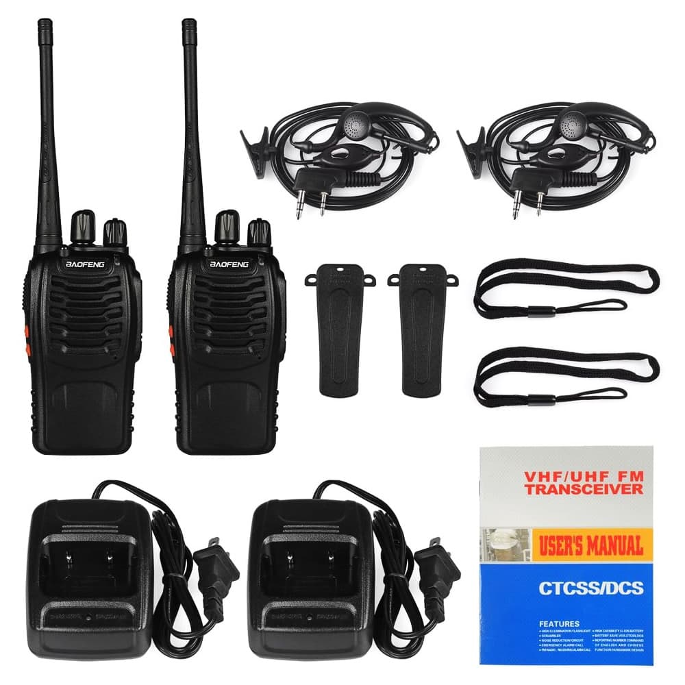 Baofeng Walkie Talkie Baofeng Bf 888S Hasta 3KM 1500MAH Auricular Preto
