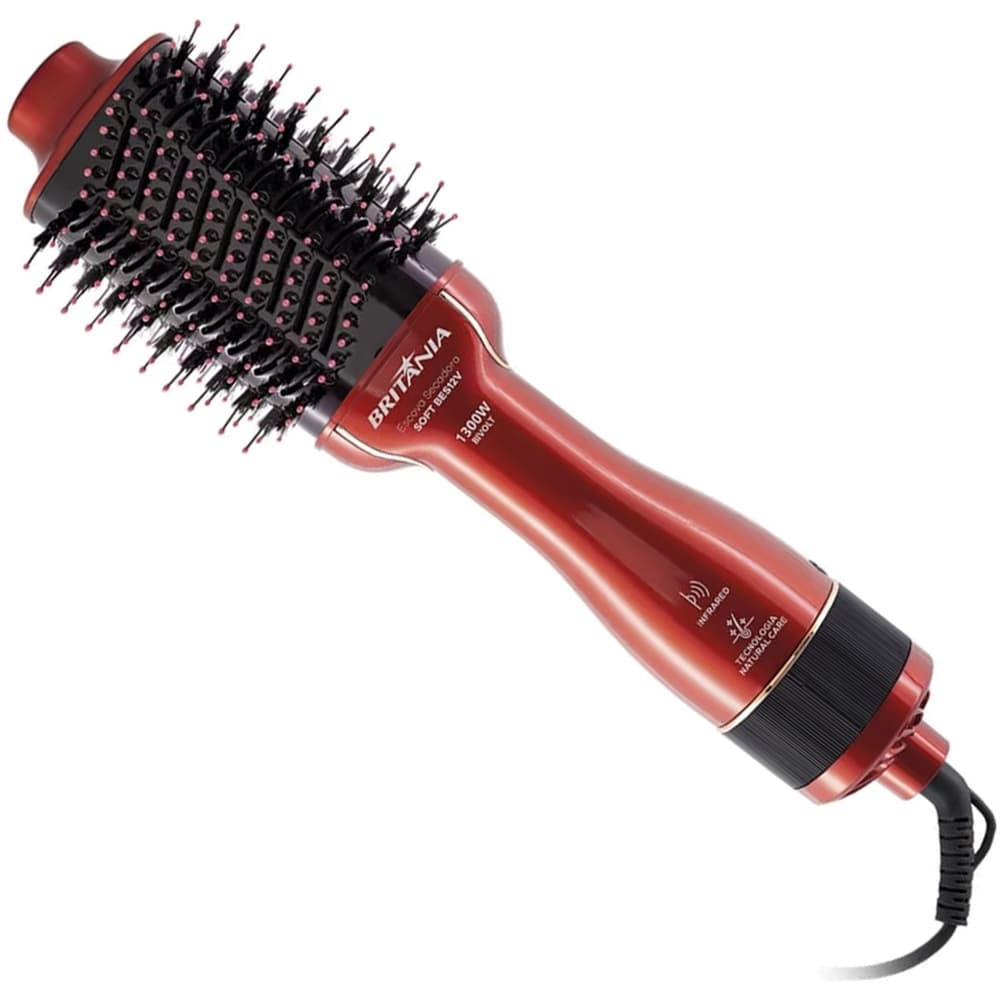 Britania Cepillo Secador Britania BES12V Soft 1300W Bivolt Preto