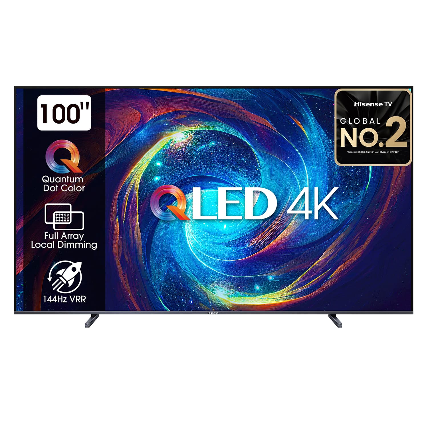 Hisense Smart Tv Uled Hisense 100U7N 4K Ultra Hdmi 144HZ Google Tv Preto