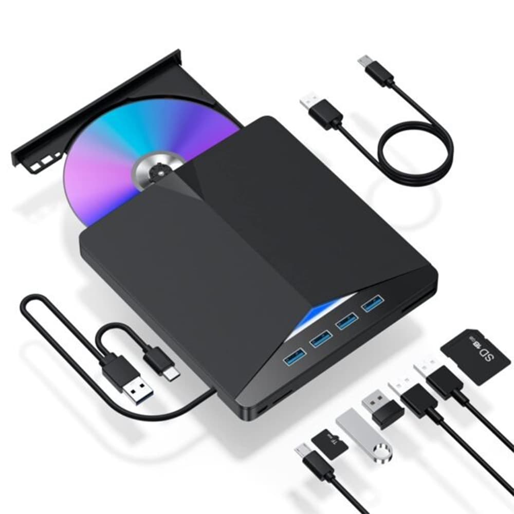 General Grabador Dvd Rm Externo XD013 7EN1 Multi Function Preto