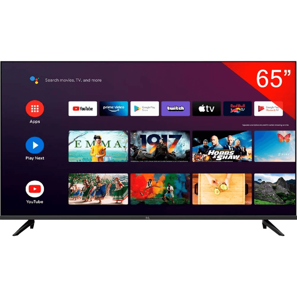 Mtek Smart Tv Qled Mtek MKQ65FSGU Uhd 4K Wi Fi Google Tv Preto