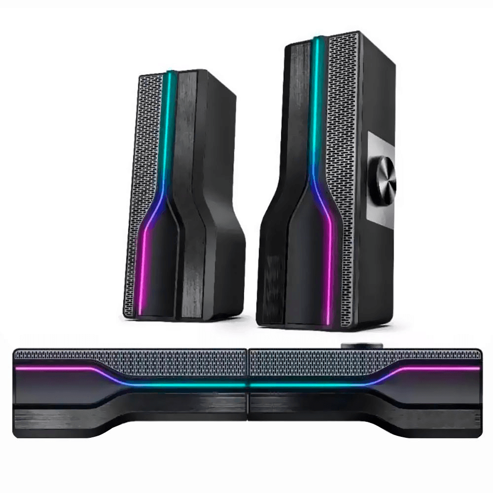 Satellite Speaker Satellite As 2W Usb Rgb Preto