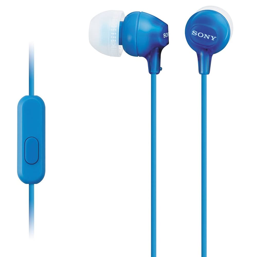 Sony Auricular Mdr EX15AP Microfono Azul