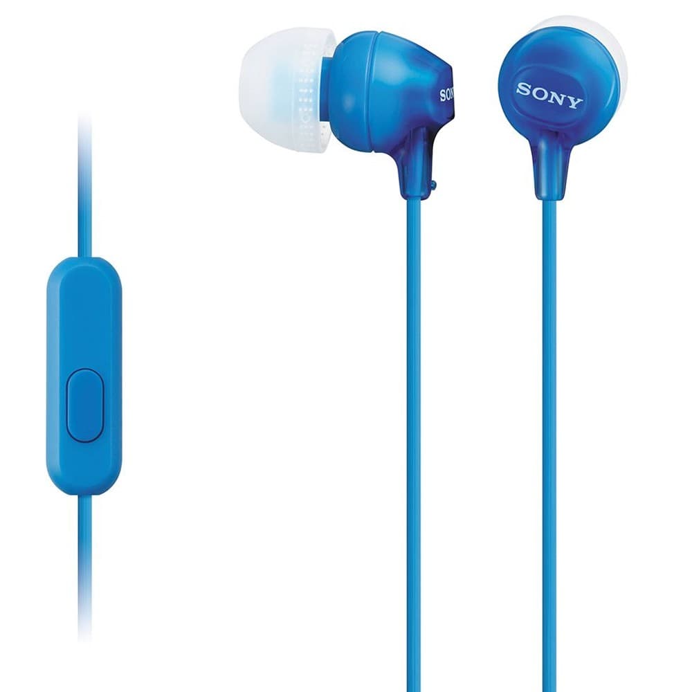 Sony Auricular Mdr EX15AP Microfono Azul