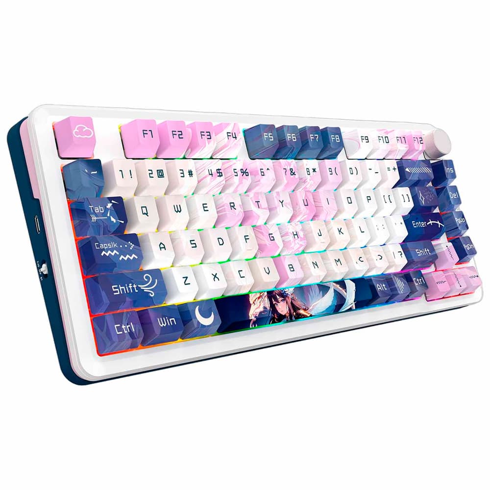 Cyrus Teclado Gamer Redragon Pro K681ACG Rgb Pro Ingles White Purple