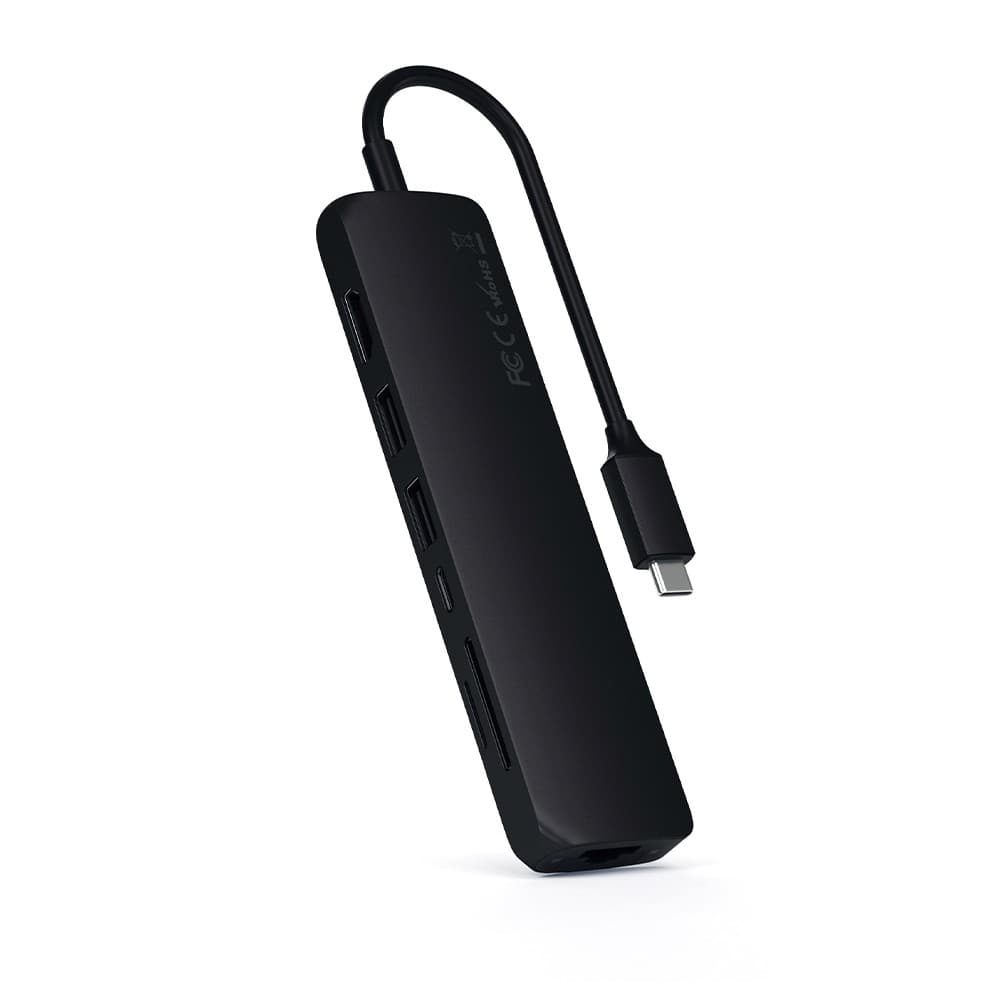 Satechi Hub Usb Satechi St P6SK En Slim Multiport Adapter 4K Preto