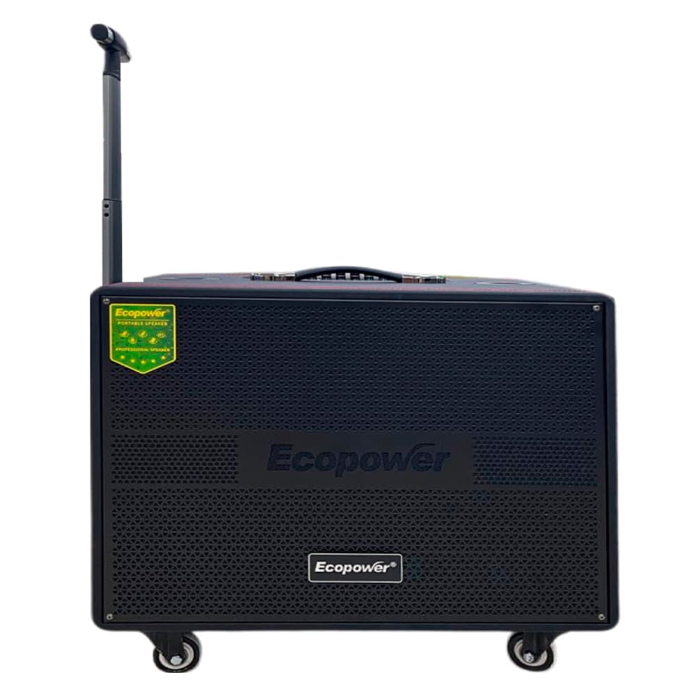 Ecopower Speaker Ecopower Ep S204 X2 200W Usb Aux Microfono Preto