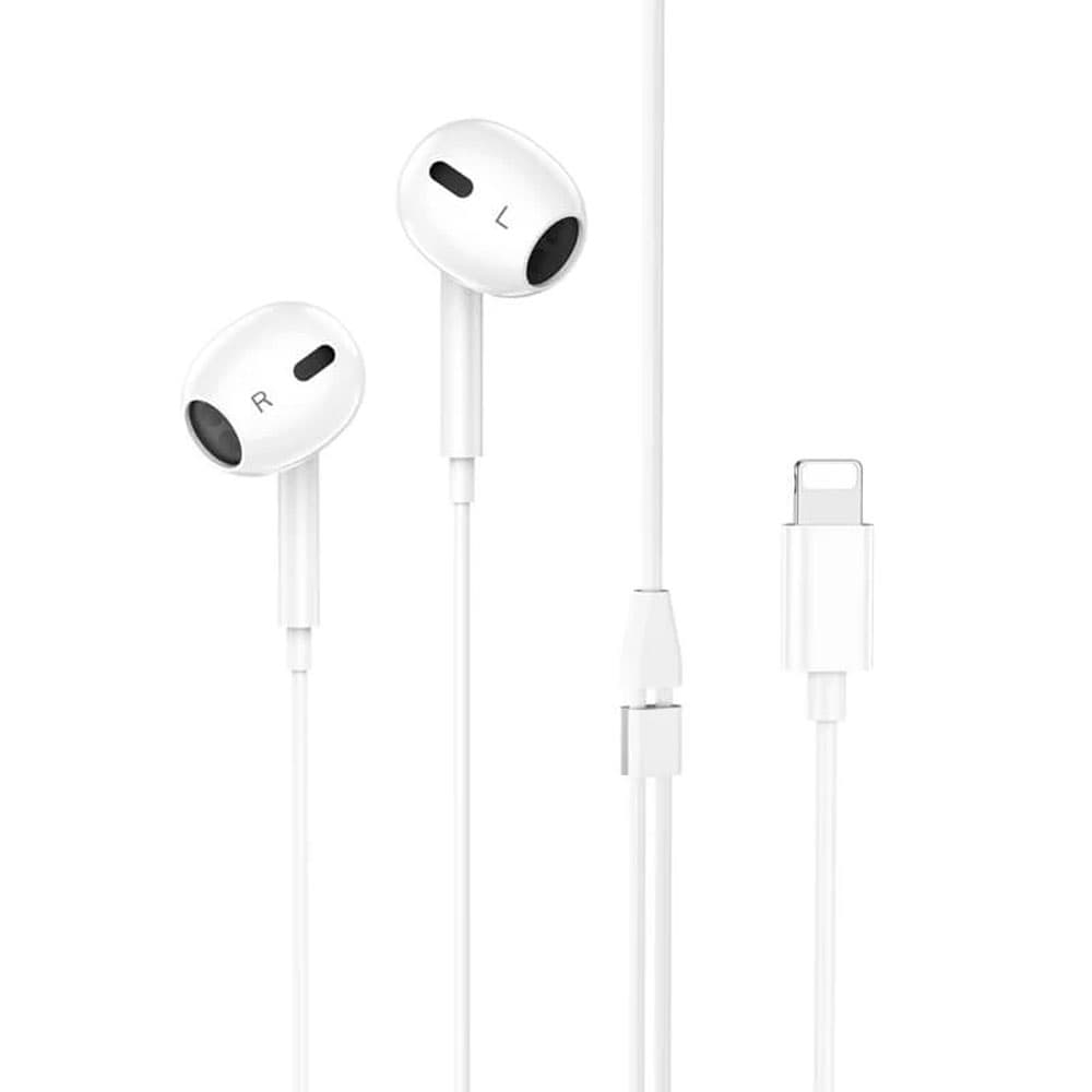 Hoco Auricular Hoco M111 Max Lightning Microfono Branco