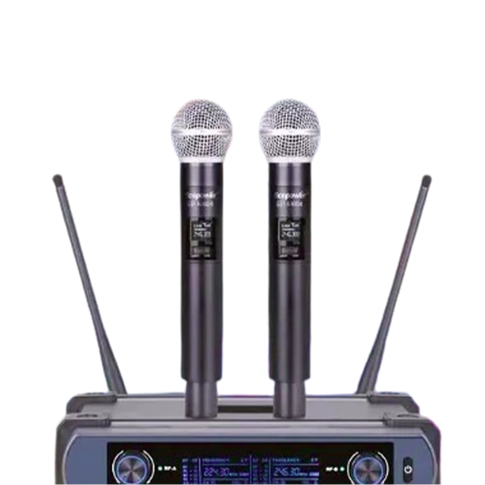 Ecopower Microfono Inalambrico Ecopower Ep M604 Microfonos Preto