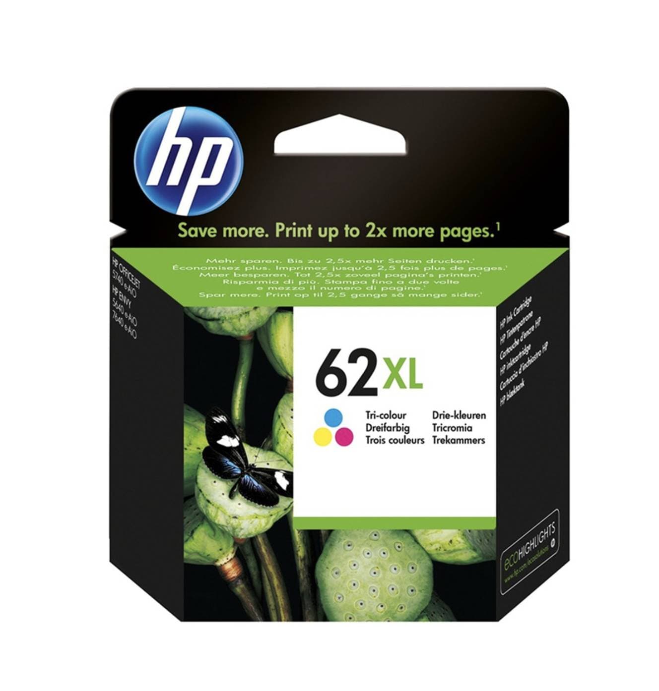Hp Cartucho Impressora 62W Color