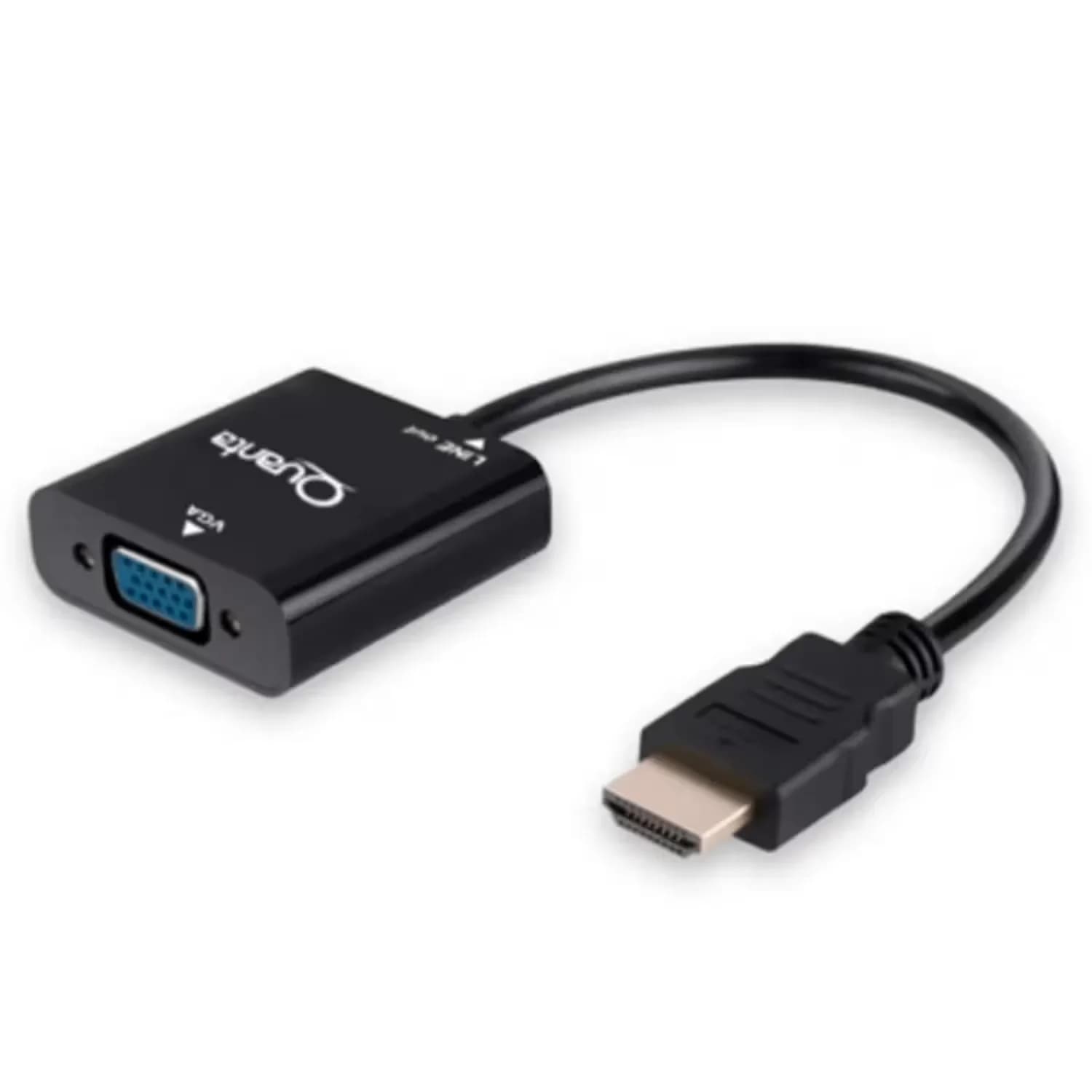 Adaptador Quanta QTHDV34 HDMI Para VGA - Preto