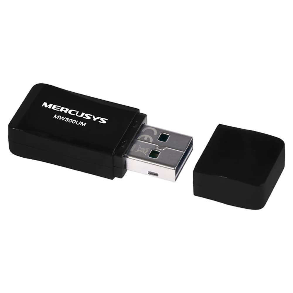 Adaptador USB Wireless Mercusys N300 MW300UM 300MBPS/2.4Ghz - Negro