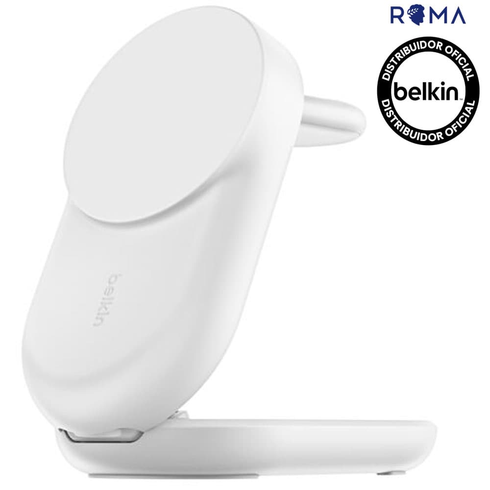 Apple Carregador Wireless Belkin WIZ037KQWH 3-IN-1 25W Magsafe Qi2 iPhone-Airpod-Watch Branco