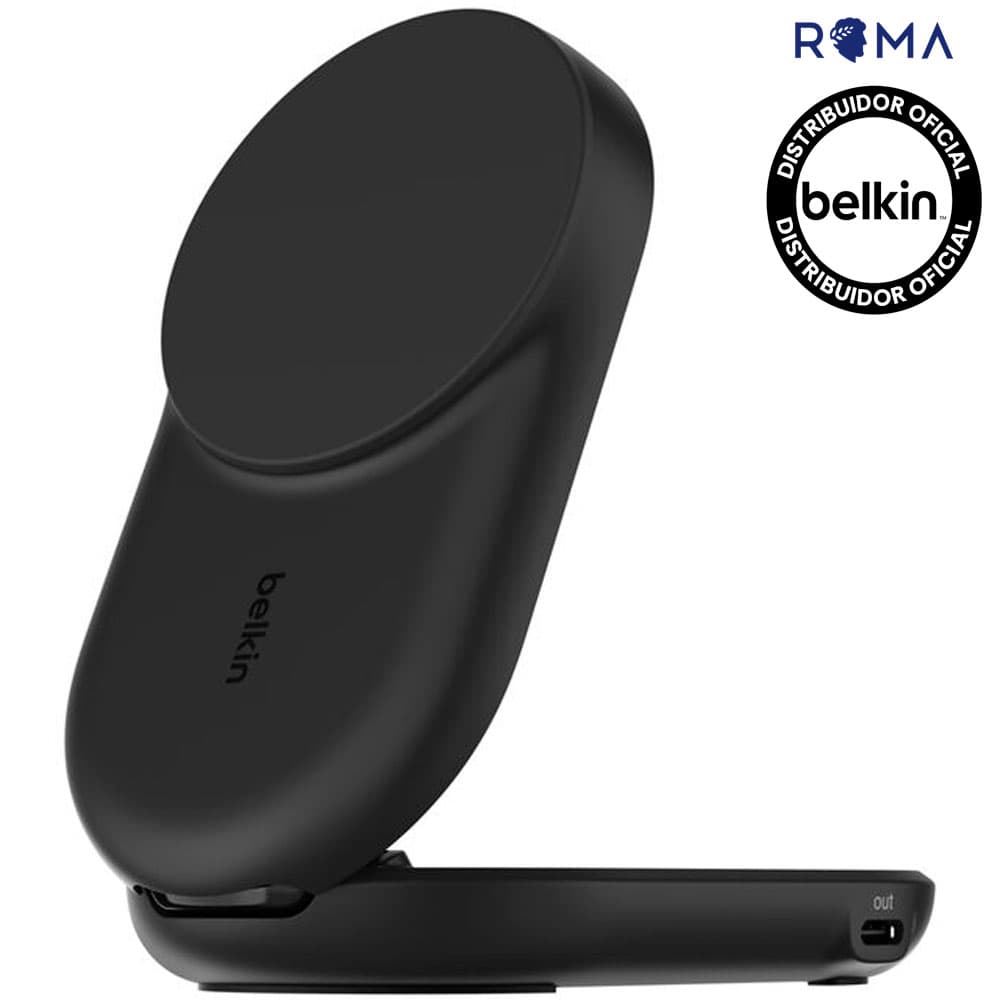 Apple Carregador Wireless Belkin WIZ039KQBK 2-IN-1 25W USB-C Magsafe Qi2 iPhone-Airpod - Preto