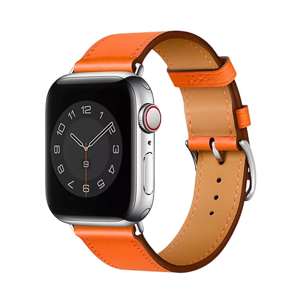 Apple Correa De Cuero Wiwu Attelage Para Watch 42 44 45 Mm Marrón