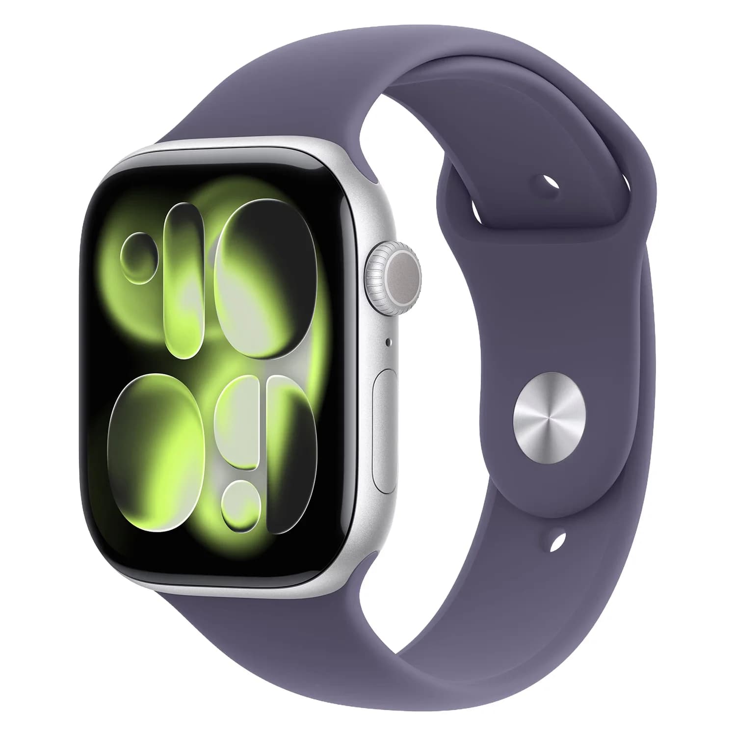Apple Watch Series 11 MEU64LW/A Caixa Alumínio 42mm Prateado - Esportiva Roxo Névoa S/