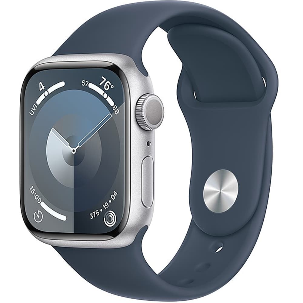 Apple Watch Series 9 41mm GPS Aluminum Silver/Sport Storm Blue S/M
