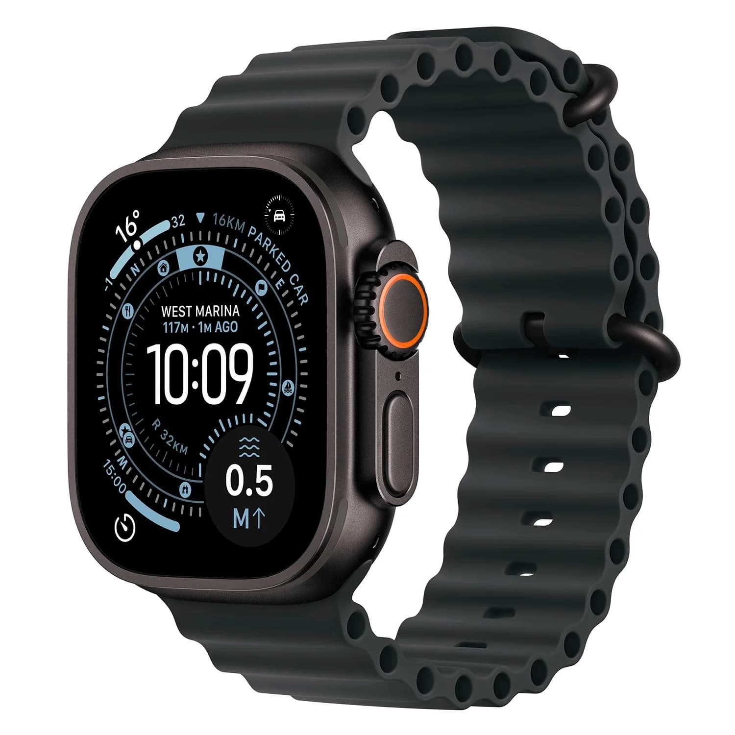 Apple Watch Ultra 3 MF0J4AF/A Celular + GPS Caixa Titânio Preto 49mm - Oceano Preto