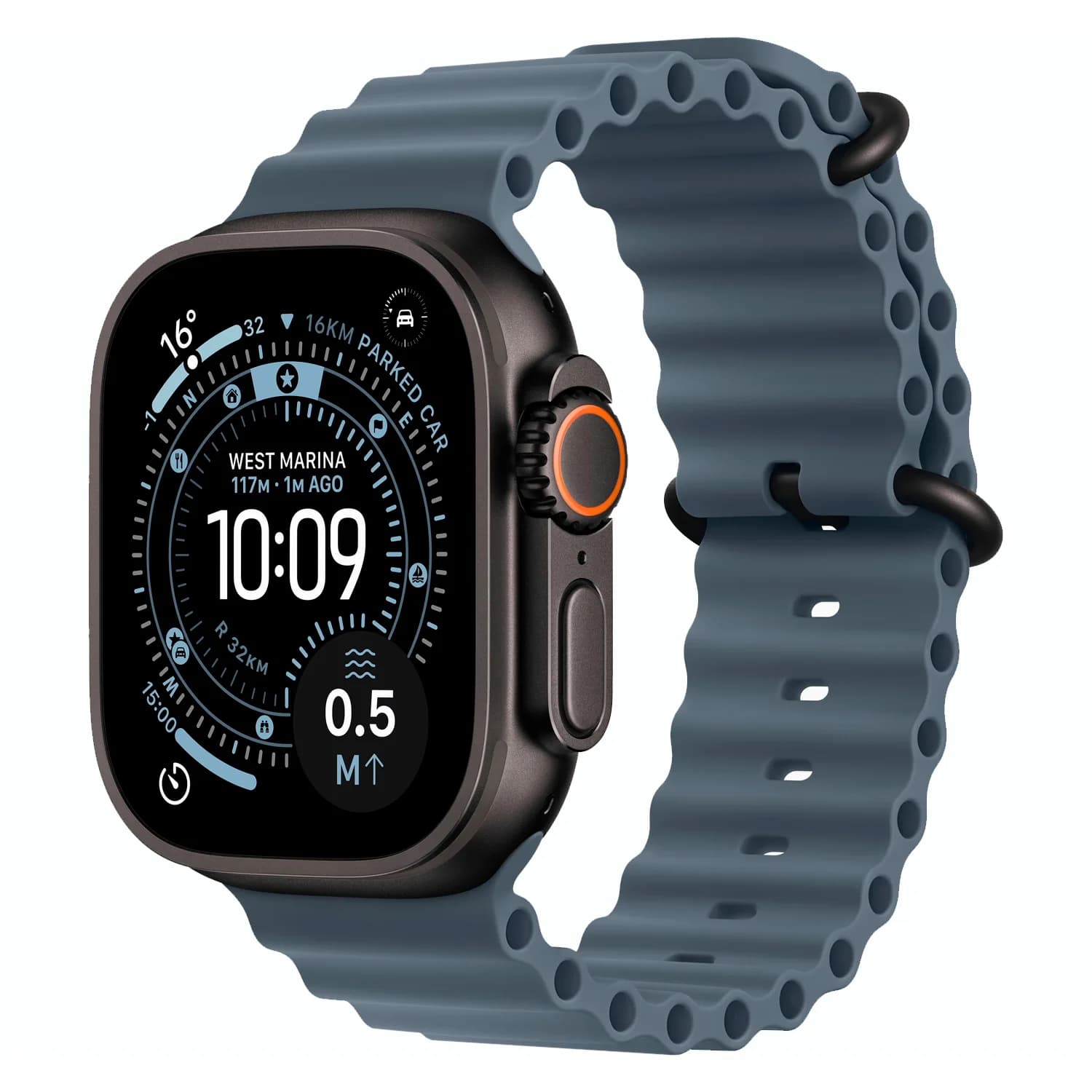 Apple Watch Ultra 3 MF0J4AF/A Celular + GPS Caixa Titânio Preto 49mm - Oceano Preto