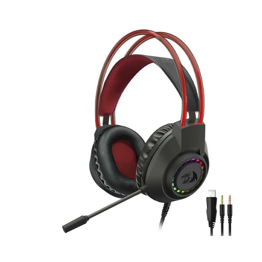 Auricular Gamer Redragon Scream H231 Rgb Negro Rojo