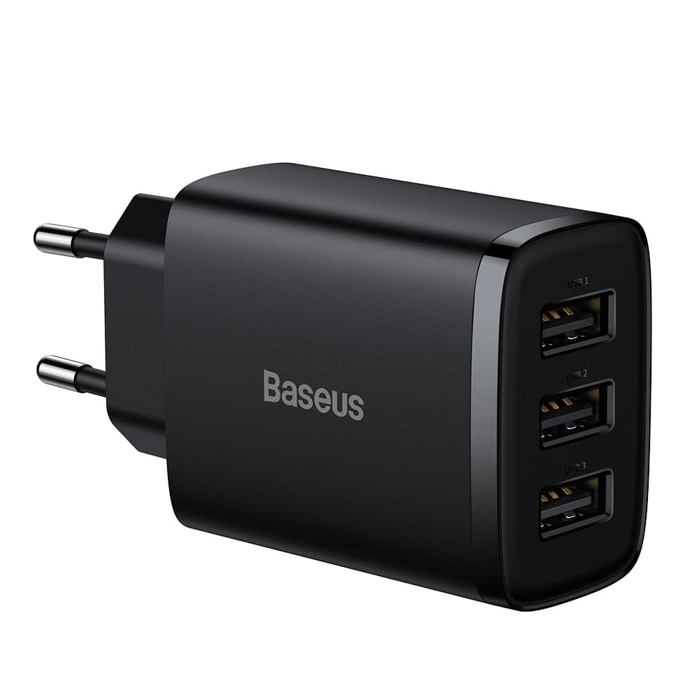 Baseus Cargador Fuente Baseus CCXJ-020101 3USB 17W - Black