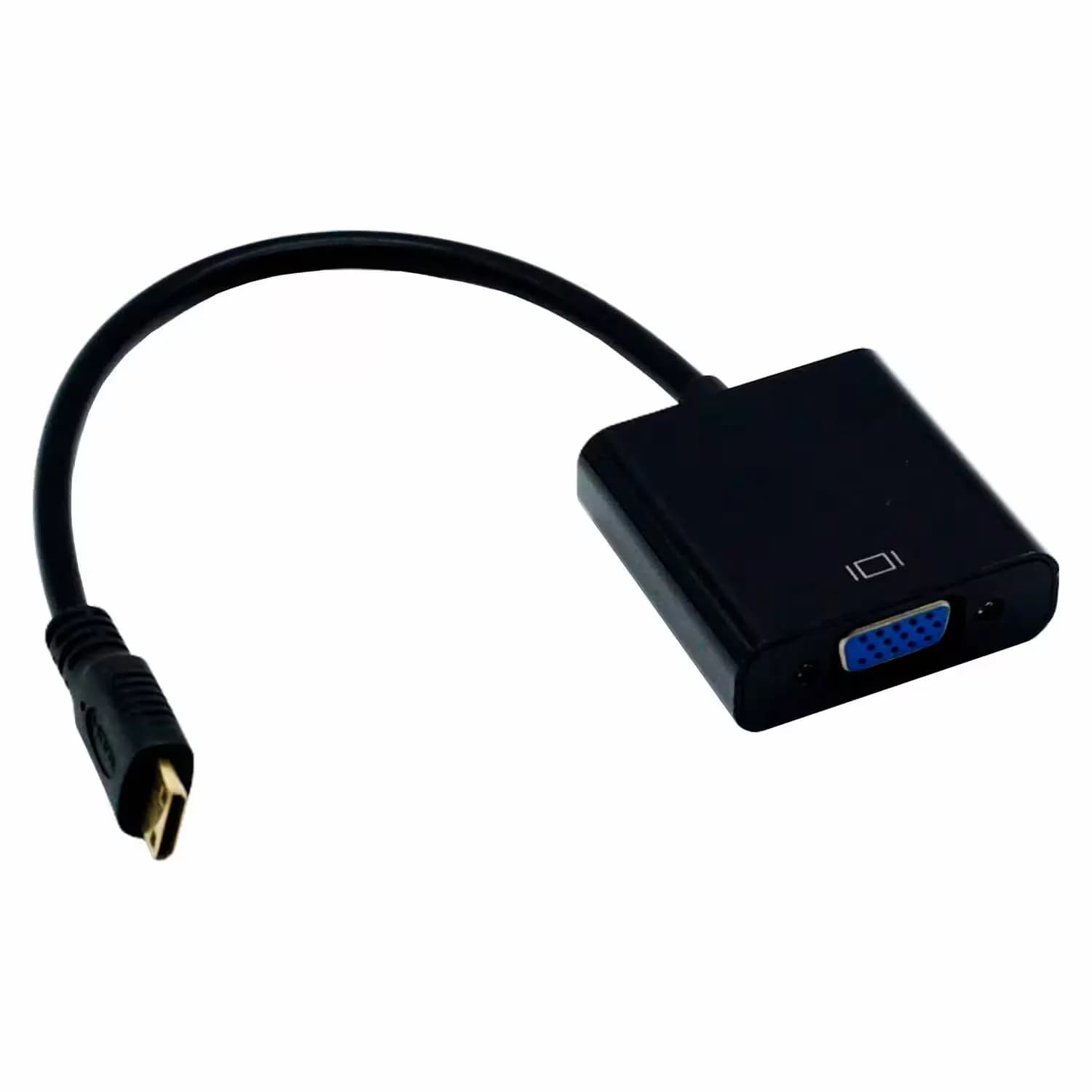 Cabo Adaptador de Vídeo HDMI Macho para VGA Fêmea - Preto