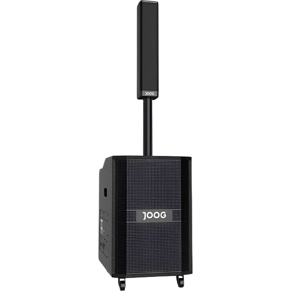 Caixa de Som Portátil Joog JK30 USB/TF/Bluetooth/Karaokê/2 Microfones 380W RMS - Preto