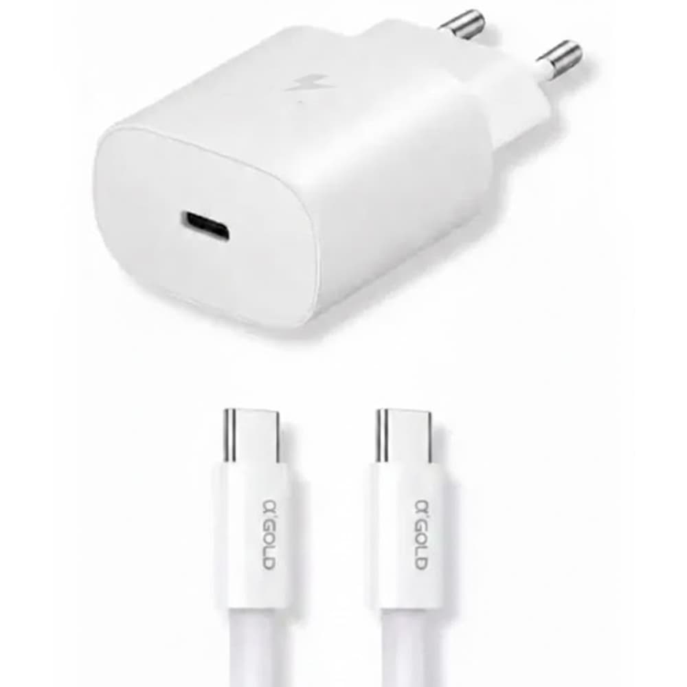 Cargador A'Gold Pro CA37-3 Fuente USB-C C/Cable 30W - White