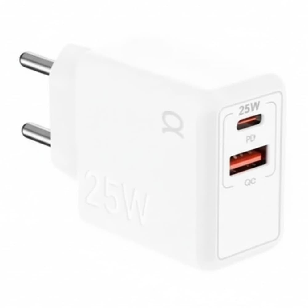 Cargador A'Gold Pro + CA45-4 Fuente USB-A/USB-C S/Cable 25W - White