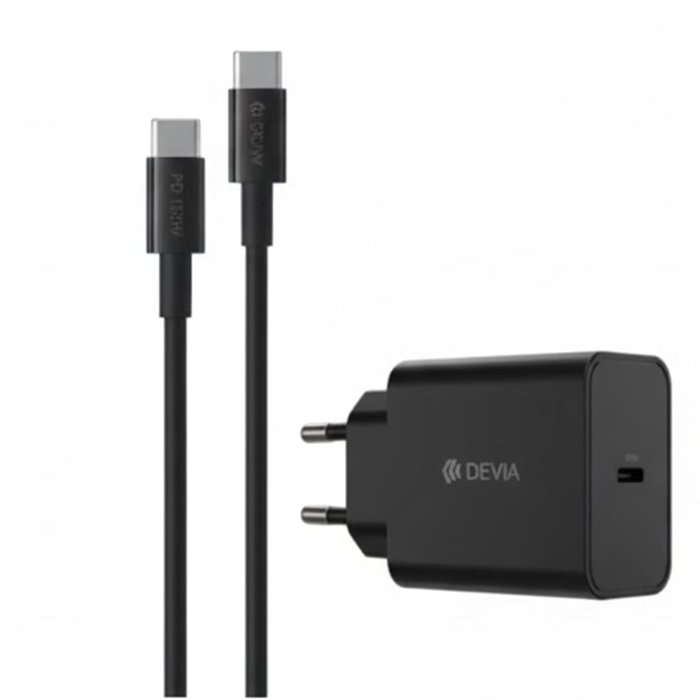 Cargador Devia Rocket Series 45W+Cable C-C - Black