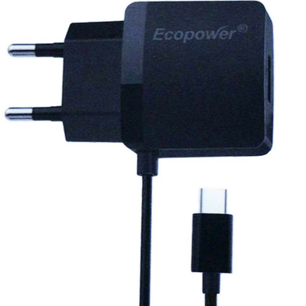 Cargador Ecopower EP-7053 USB Con Cable USB-C - Black
