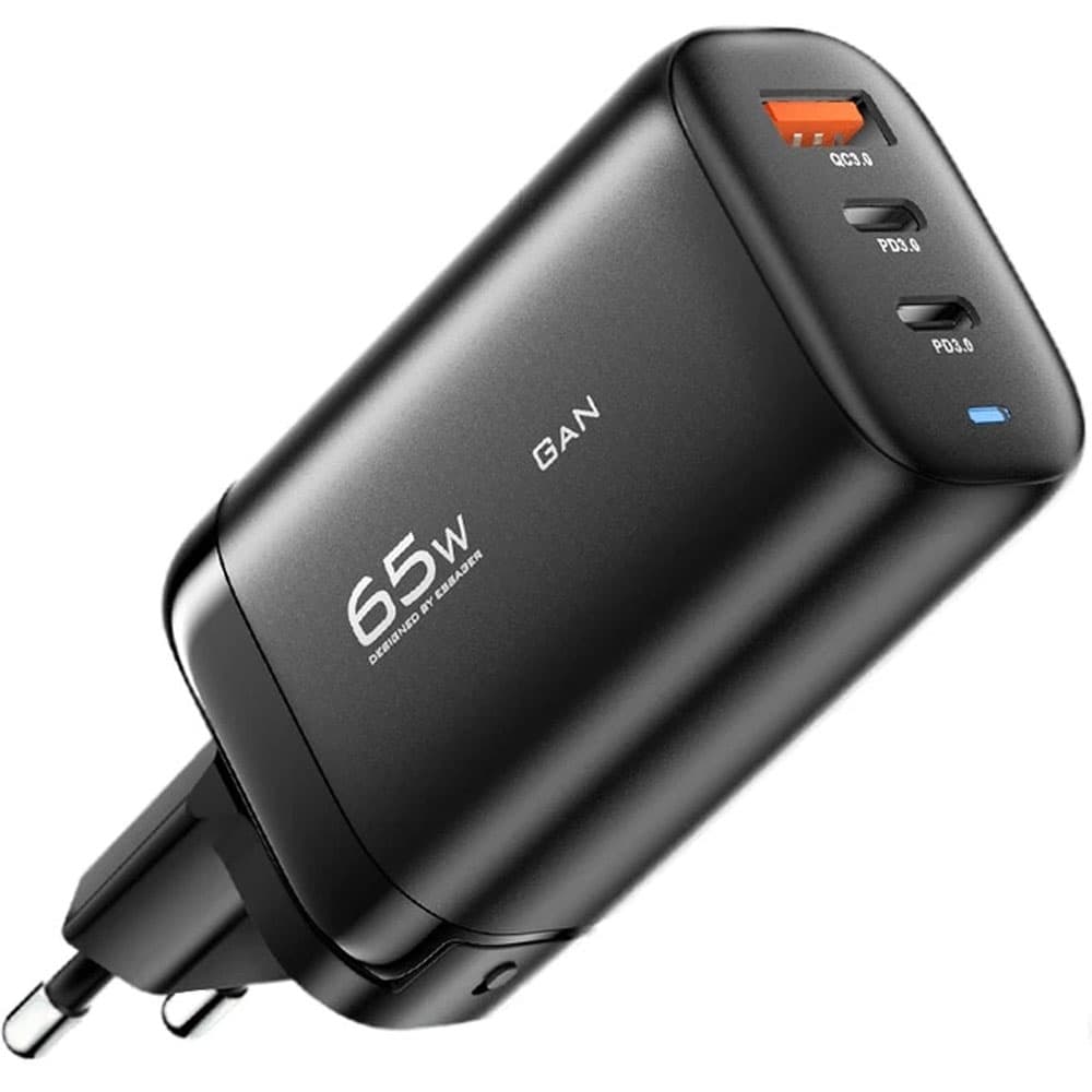 Cargador Fuente Essager ECT2CA-MYB01 USB/USB-C 65W - Black