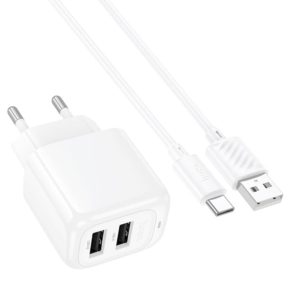 Cargador Hoco CS21A QC30 USB+Cable USB-C- Black
