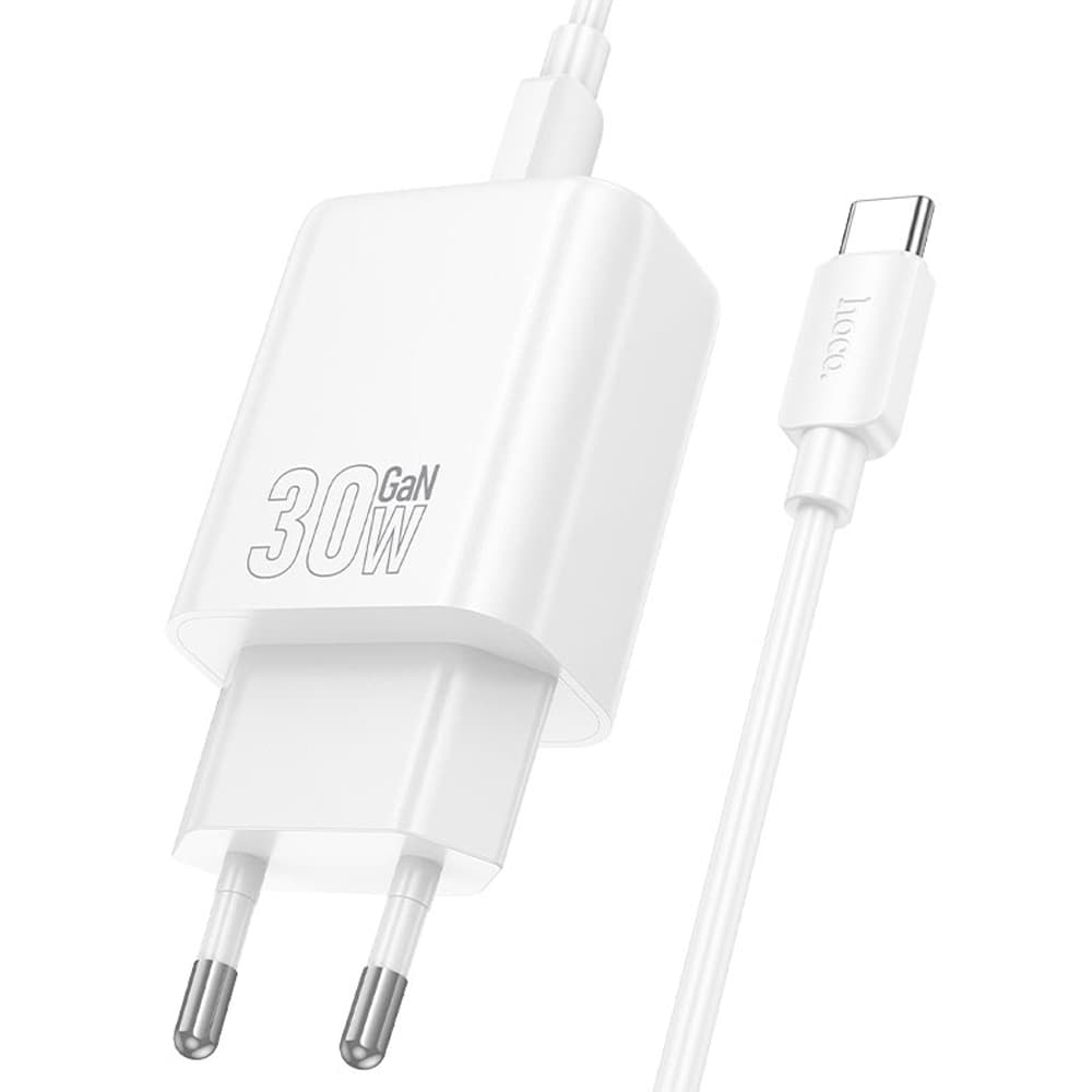 Cargador Hoco N62 30W + Cable USB-C a USB-C - White