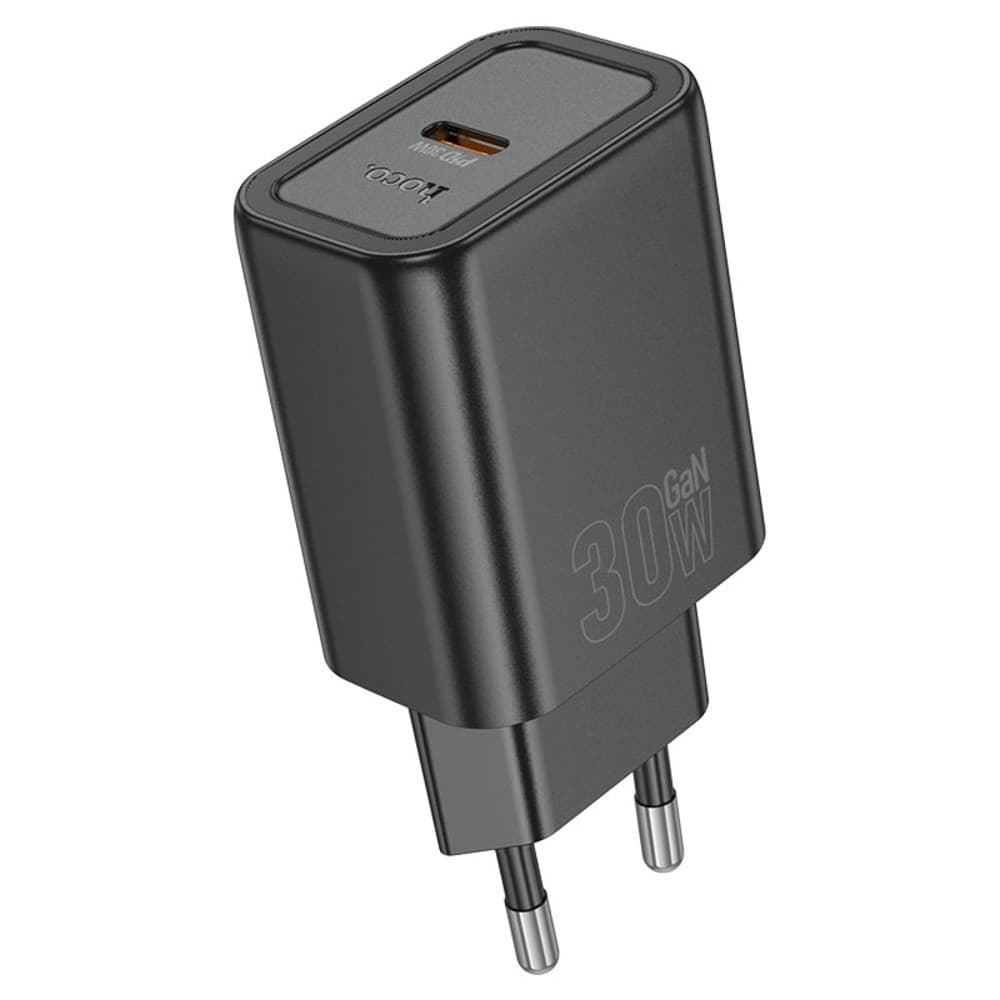 Cargador Hoco N63 USB-A/USB-C 30W Fuente - Black