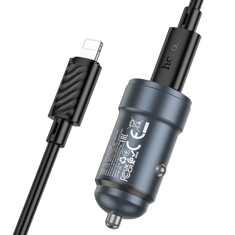 Cargador Hoco Z57 + Cable USB-C a Lightning - Gray