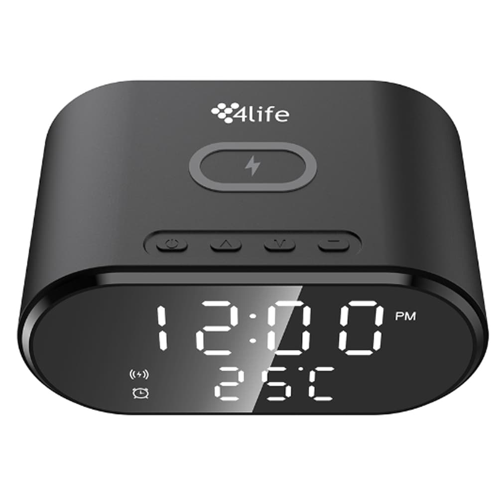 Cargador Inalámbrico 4Life FLWXC91 Alarma/15W - Black